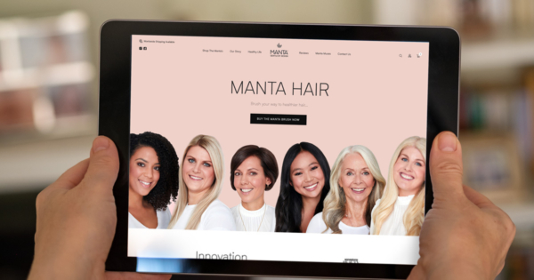 Website design project completed for Manta Hair