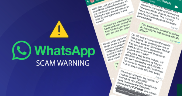 Be aware of recruitment scams via Text, WhatsApp and iMessage